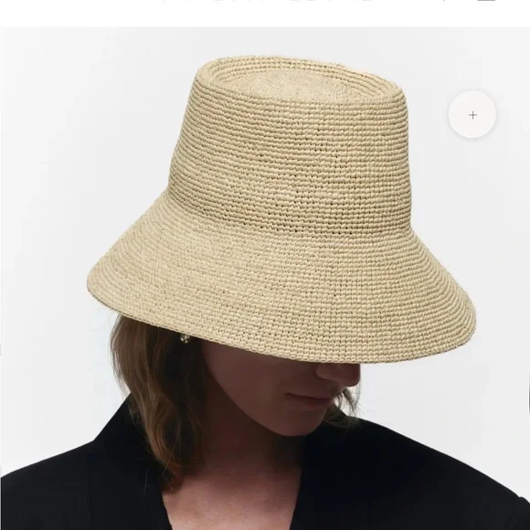 NWT Felix Natural Janessa Leone Tan Woven Raffia Hat - Picture 4 of 7